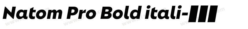 Natom Pro Bold itali字体转换 Natom Pro Bold itali字体转换
